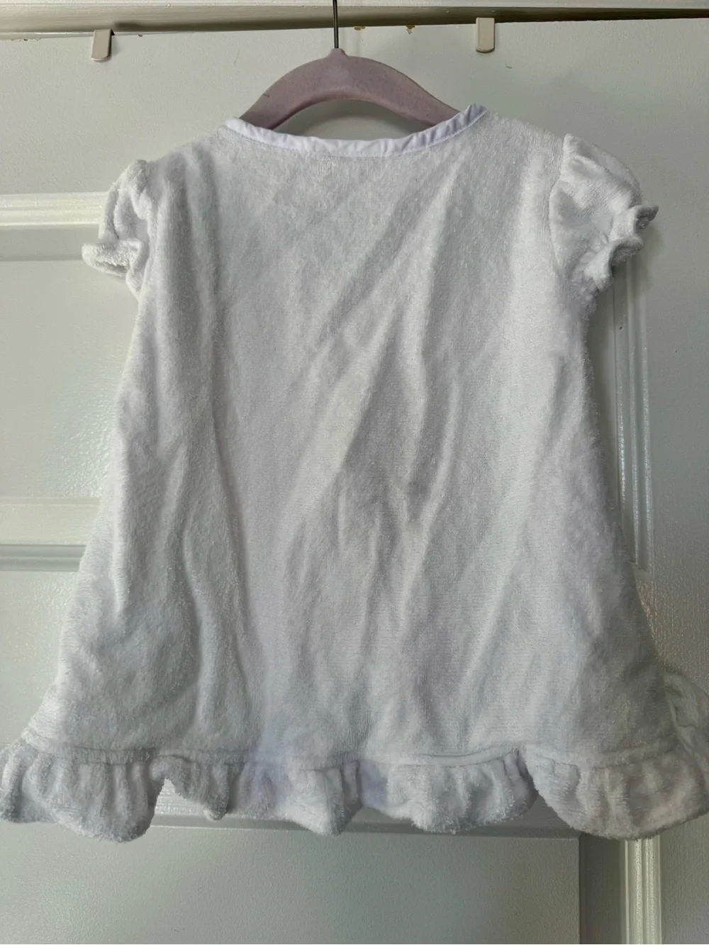 Beaufort Bonnet Company White Girls Terry Swim Coverup with Bow
